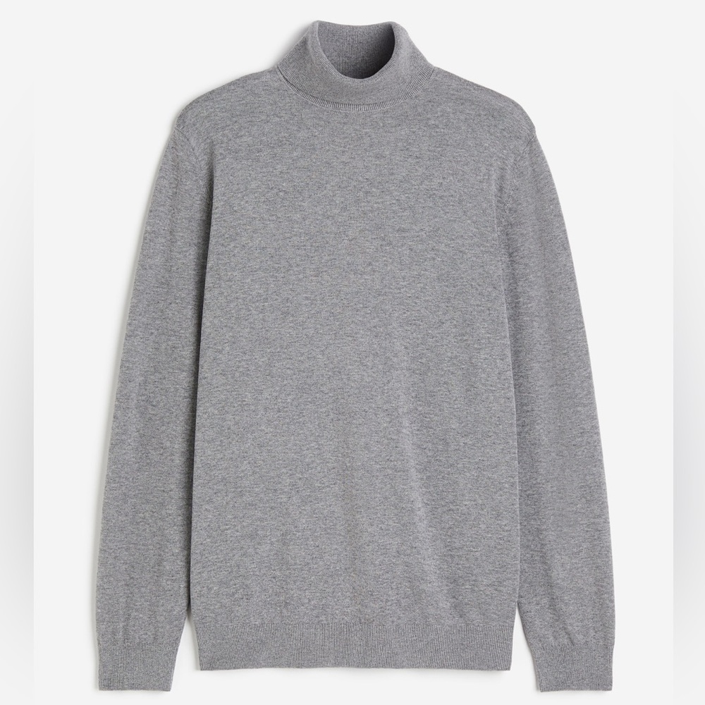 H&M Men's Gray Turtleneck Sweater